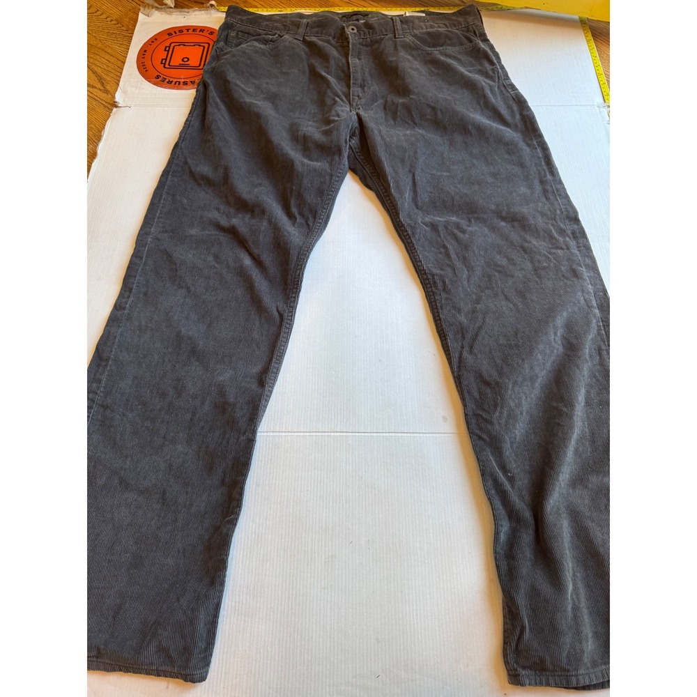 Banana Republic Mens Gray Corduroy Pants 40x34 Straight Leg 100% Cotton
